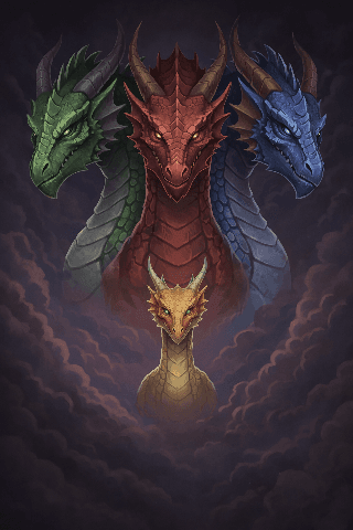 Dragons and scrolls
of magic and
beasts cover