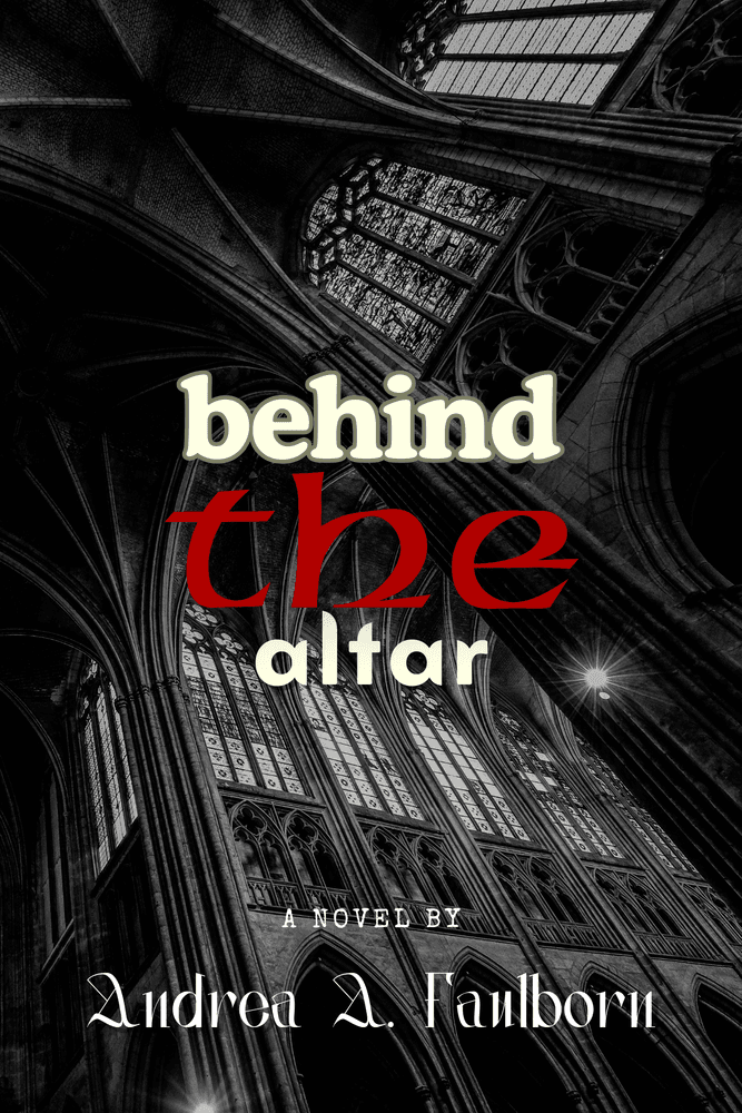 Behind the altar cover