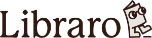 Libraro Logo with text and walking book logo